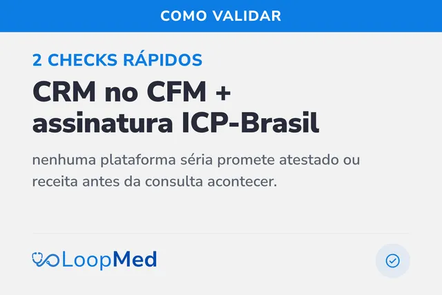 Como saber se o médico online é de verdade?