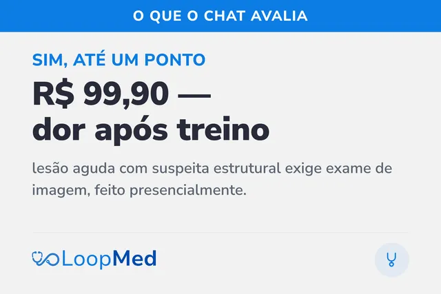 Médico do esporte online: o que dá pra avaliar pelo chat